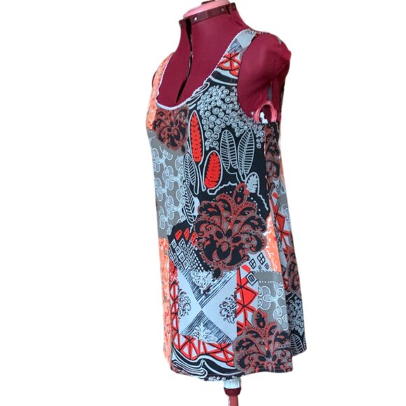 GITANE - Colorful Sleeveless Patchwork Dress - large - Picture 3 of 11